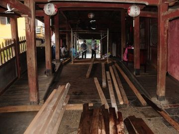 Chùa Cầu Hội An có nguy cơ đổ sập với bão số 5 - Ảnh 2. Chùa Cầu Hội An có nguy cơ đổ sập với bão số 5 - Ảnh 2.