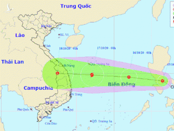 Áp thấp nhiệt đới có thể mạnh lên thành bão, hướng vào Miền Trung - Ảnh 1.