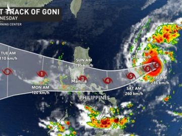 Philippines sơ tán hàng ngàn người tránh ‘siêu bão mạnh nhất thế giới Goni - Ảnh 2.