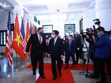 Phó Thủ tướng, Bộ trưởng Ngoại giao Phạm Bình Minh hội đàm với Ngoại trưởng Mỹ Mike Pompeo - Ảnh 3.