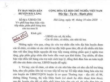 Thực hư công văn huyện vùng lũ về chuyện cứu trợ làm mạng dậy sóng...! - ảnh 1