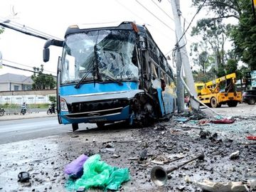 Hiện trường vụ tai nạn /// Ảnh: Trùng Dương