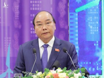 Thủ tướng Nguyễn Xuân Phúc phát biểu tại Diễn đàn đô thị thông minh ASEAN. Ảnh: Phương Linh.