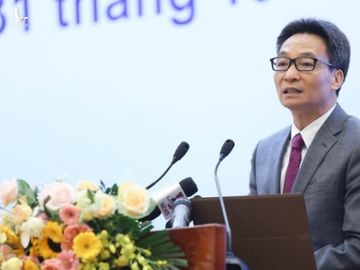 Phó thủ tướng Vũ Đức Đam phát biểu tại hội nghị ngành GD-ĐT năm 2020 /// Ảnh Kim Hiền