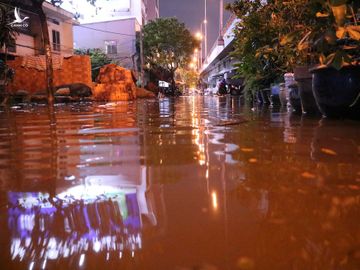 Triều cường đạt đỉnh, người Sài Gòn chật vật giữa 'biển nước' giờ tan tầm - ảnh 11