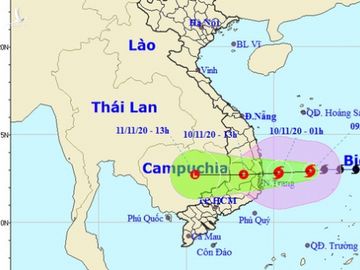 Bão số 12 mạnh lên, lao nhanh về phía Bình Định - Ninh Thuận - Ảnh 1.