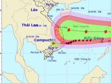 Bão Vamco tiếp tục mạnh lên, thẳng hướng Biển Đông - Ảnh 1. Bão Vamco tiếp tục mạnh lên, thẳng hướng Biển Đông - Ảnh 1.