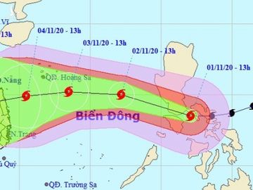 bao Goni doi huong khi vao Bien Dong anh 1