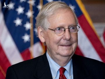 Lãnh đạo phe Cộng hòa tại Thượng viện Mitch McConnell trả lời báo chí tại thủ đô Washington hôm 9/11. Ảnh: AFP.