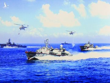 Hải quân và Không quân nhân dân Việt Nam huấn luyện hiệp đồng chiến đấu.