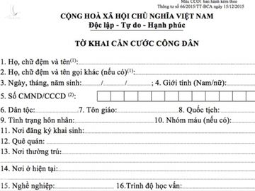 Đề xuất không cần kê khai bản giấy khi cấp thẻ căn cước gắn chíp