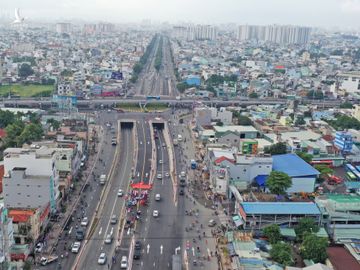 Dự án nút giao An Sương (quận 12 và huyện Hóc Môn) khánh thành hôm 19/9. Ảnh: Gia Minh.