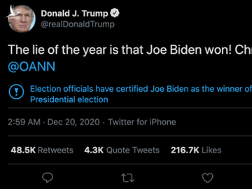 Tổng thống Trump: Lời nói dối của năm 2020 là Joe Biden đã thắng - Ảnh 2.