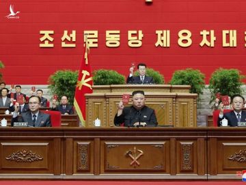 Chủ tịch Kim Jong-un và các đại biểu tại Đại hội Đảng Lao động vào ngày 12.1 /// AFP