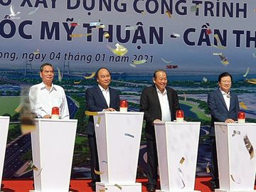 Thủ tướng phát lệnh khởi công tuyến cao tốc Mỹ Thuận - Cần Thơ - Ảnh 3.