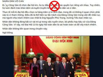 Việt Tân xuyên tạc "Nhân dân vô can"