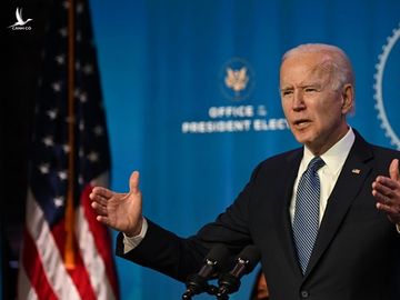 Biden phát biểu ở bang Delaware khi giới thiệu ứng viên Bộ trưởng Tư pháp hôm 7/1. Ảnh: AFP.