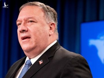 Ngoại trưởng Mỹ Mike Pompeo trong một cuộc họp báo ở Washington D.C /// Reuters