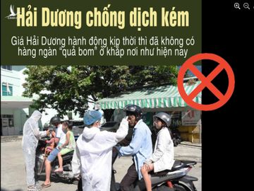 Những kẻ a dua, ngồi gõ bàn phím chống phá nhà nước lại được dịp lu loa so sánh công tác chống dịch ở Hải Dương với Đà Nẵng, Quảng Ninh, Hải Phòng