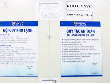 Kho lạnh có nội quy chặt chẽ theo tiêu chuẩn GSP nhằm duy trì nhiệt độ cần thiết để đảm bảo chất lượng vaccine Covid-19, an toàn cho người làm việc, như phải mặc trang phục bảo hộ lao động, thực hiện đúng các quy trình, quy định GSP, GDP, không để đá khô trong kho, kiểm tra chứng từ đạt yêu cầu mới tiến hành xuất, nhập vaccine, kiểm tra số người trước khi ra khỏi kho...