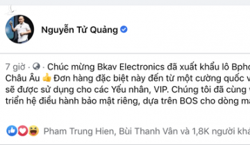 Ông Nguyễn Tử Quảng: BKAV đã xuất khẩu Bphone sang châu Âu, chỉ bán cho các VIP sử dụng - Ảnh 1.