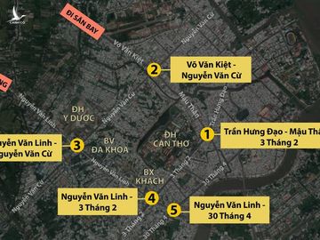 5 nút giao thông dự kiến được cải tạo ở TP Cần Thơ. Đồ hoa: Thanh Nhàn