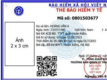 Mẫu thẻ bảo hiểm y tế mới được đưa vào sử dụng từ ngày 1/4. Ảnh: Bảo hiểm Xã Hội Việt Nam.