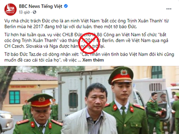 Những thông tin lệch lạc tiếp tục được BBC News Tiếng Việt rêu rao.