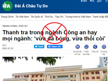 Phủ nhận vai trò của các cơ quan thanh tra là sự thiếu khách quan.