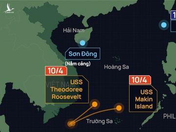 Một tuần tàu sân bay Mỹ - Trung dằn mặt nhau trên Biển Đông