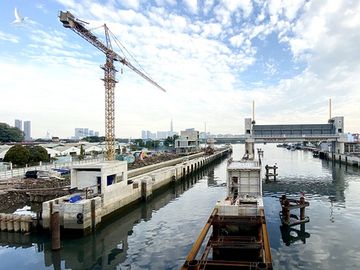 Dự án ngăn triều cầu Tân Thuận, quận 7, TP.HCM.
