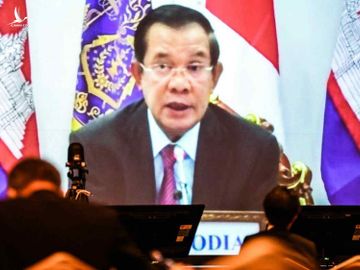 Thủ tướng Hun Sen phát biểu trực tuyến tại Hội nghị Tương lai châu Á ngày 20.5 /// Asia Nikkei