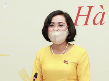 Bà Nguyễn Thị Thanh trả lời tại họp báo /// Ảnh CTV