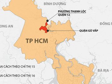 TP HCM bị giãn cách xã hội theo Chỉ thị 15 từ 0h ngày 31/5. Đồ hoạ: Khánh Hoàng.