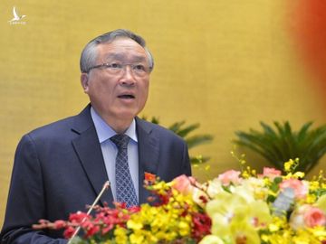 Chánh án Tòa án Nhân dân Tối cao Nguyễn Hòa Bình trình bày Báo cáo công tác nhiệm kỳ 2016-2021 của Tòa án Nhân dân Tối cao. Ảnh: QH.