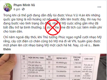 Phạm Minh Vũ hả hê trước tình hình dịch Covid-19 tại Việt Nam.