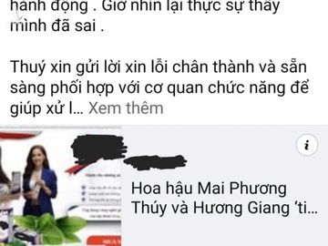 Hoa hậu Mai Phương Thúy lên tiếng xin lỗi vì quảng cáo sai sự thật.