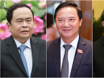 3 Phó chủ tịch Quốc hội tiếp tục được giới thiệu để Quốc hội bầu, từ trái qua: ông Trần Thanh Mẫn, Nguyễn Khắc Định và Nguyễn Đức Hải. Ảnh: Hoàng Phong