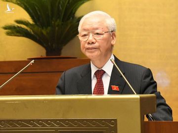 Tổng bí thư Nguyễn Phú Trọng phát biểu tại phiên khai mạc Kỳ họp thứ nhất Quốc hội khóa XV /// Ảnh: Gia Hân