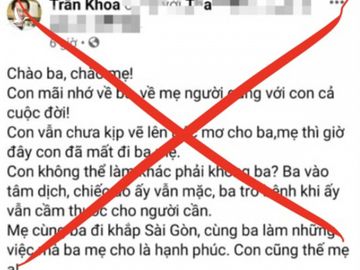 Thông tin được đăng tải trên tài khoản Facebook Trần Khoa, đêm 7/8. Ảnh: Chụp màn hình.