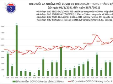 Tối 28/8: Có 12.103 ca mắc COVID-19, riêng TP HCM và Bình Dương đã 9.530 ca - Ảnh 1.