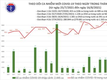 Tối 16/8: Có 8.644 ca mắc COVID-19 tại TP Hồ Chí Minh và 42 tỉnh, thành phố - Ảnh 1.