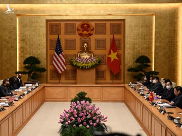 Thủ tướng Phạm Minh Chính nhấn mạnh Việt Nam coi kinh tế - thương mại là trụ cột và động lực của quan hệ Việt Nam – Hoa Kỳ. Ảnh: Reuters.