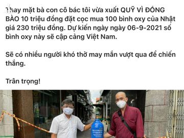 Vướng lùm xùm không hay, phía ông Đoàn Ngọc Hải trả lại bình Oxy cho Đại Nam