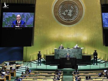 Hình ảnh Chủ tịch nước Nguyễn Xuân Phúc phát biểu tại Đại hội đồng Liên hợp quốc - Ảnh 2.