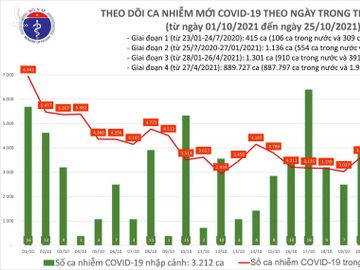 Ngày 25/10: Có 3.639 ca mắc COVID-19 tại TP HCM và 52 tỉnh, thành; 1.323 bệnh nhân khỏi - Ảnh 1.