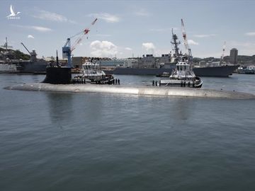 Tàu ngầm USS Connecticut cập cảng Yokosuka, Nhật Bản ngày 31.7.2021. Ảnh: Hải quân Mỹ