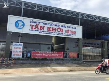 Công ty Xuất nhập khẩu thuỷ sản Tấn Khởi ở Bạc Liêu. Ảnh: An Bình