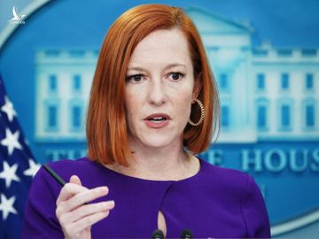 Thư ký báo chí Nhà Trắng Jen Psaki phát biểu trong cuộc họp báo hôm 18/1. Ảnh: AFP.