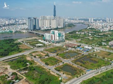 Vị trí các lô đất ở Thủ Thiêm (TP Thủ Đức) được đấu giá vào phiên ngày 10/12/2021. Ảnh: Quỳnh Trần